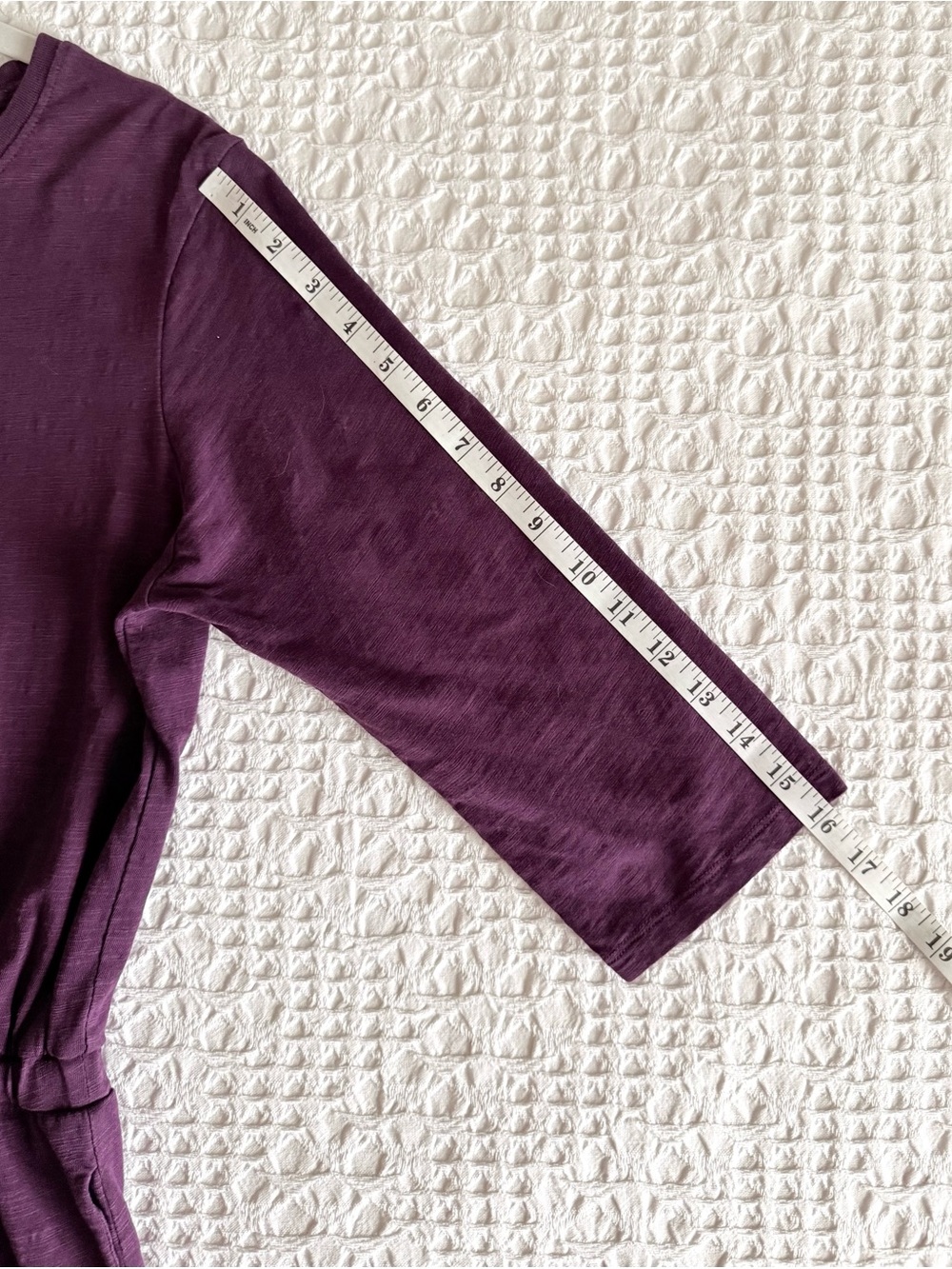 Pact Organic Tie Waist Dress Cotton Slub Purple Womens M Pockets 3/4 Sleeve Soft - Picture 10 of 12